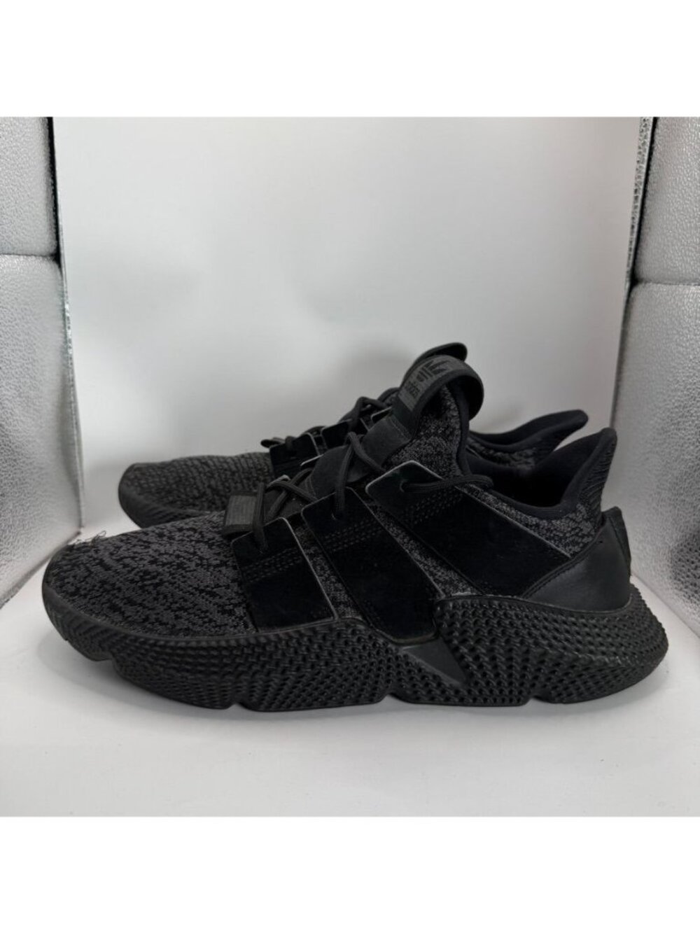 Adidas Prophere Mens Black Sneakers Size 10.5 Stylish Knit Upper & Textured Sole - Picture 4 of 8